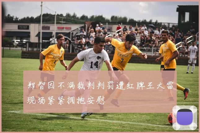 郑智因不满裁判判罚遭红牌王大雷现场紧紧拥抱安慰